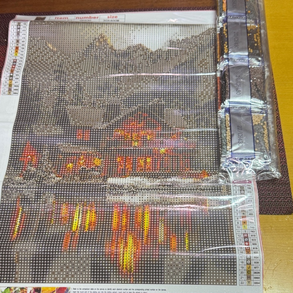 30x40 cm mountain  Cabin Diamond Painting Kit